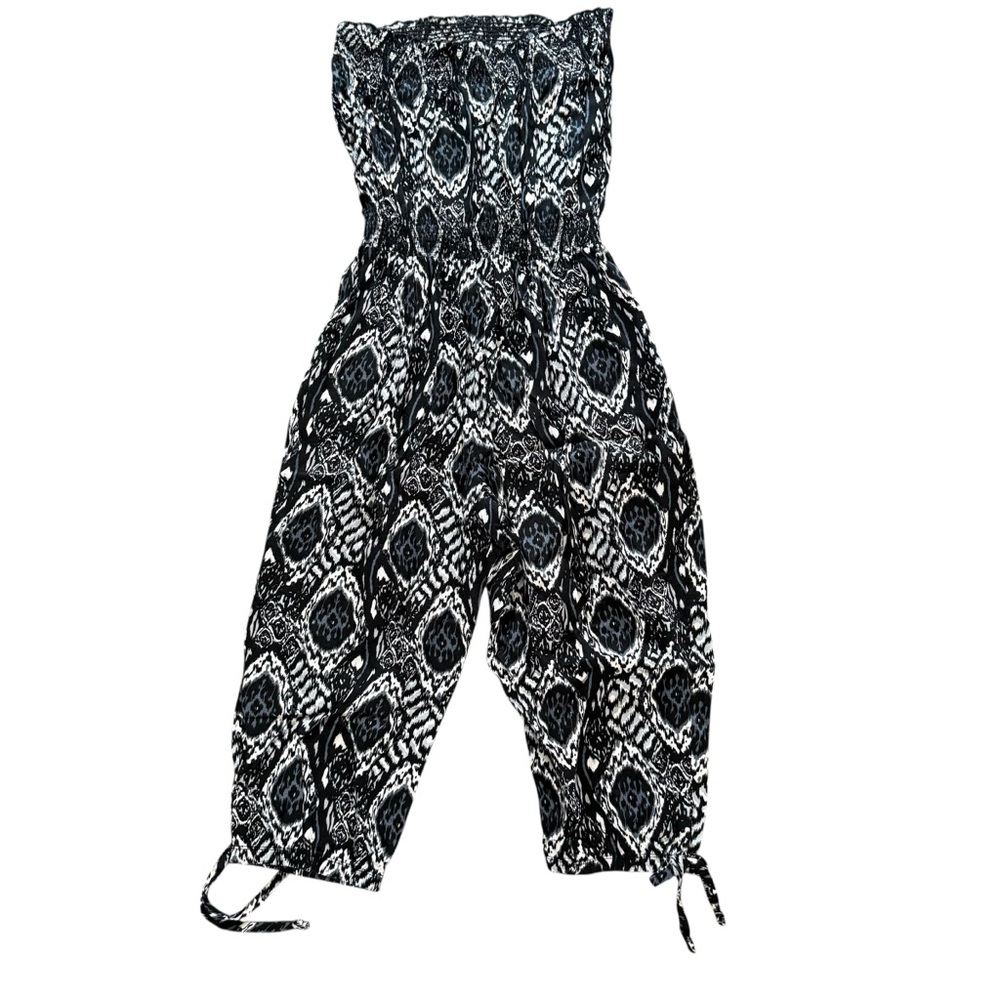 Esley Monochrome Abstract Jumpsuit